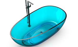 KNIEF EGG Shape Ванна отдельностоящая 170x85x54 см, 100 Aquamarin Blue/хром мини 1