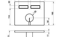 GESSI HI-FI MIXER Внешняя часть однорычажного смесителя 2 режима, с кнопками вкл/выкл, Chrome мини 3 2