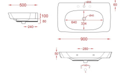 ART CERAM CIVITAS Раковина подвесная 90x50 см, glossy white мини 3 3