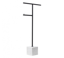 ALLEN BRAU PRIORITY Напольный держатель для туал.бумаги и полотенец, белым/черн.мат (330923)