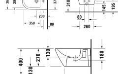 DURAVIT D-Neo Биде подвесное, 370x540 мм, белый мини 3 3