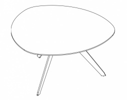 GD CICLOPE H360 Столик кофейный, 670xН360x670 мм, Marble G1. Спецзаказ!