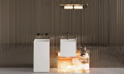 Salini ARMONIA SQUARE 01 Раковина напольная 450х450х900 мм, S-Stone-белый матовый мини 3 2