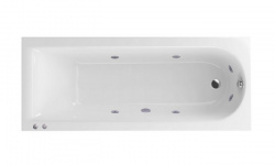 ACTIMA Aurum Slim Ванна акриловая на каркасе гидромассаж"HYDRO", 180х80 см, 210 л, белый/хром мини 1