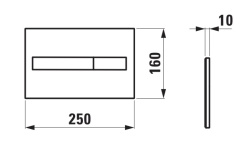 LAUFEN AW1 Смывная клавиша, двойной смыв, белый мини 3 2