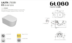 GLOBO LALITA Унитаз подвесной безободковый 54х36хh34, белый мини 3 4
