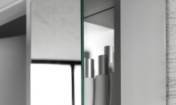 NK Шкаф подвесной с одной дверцей и двойным зеркалом 30x170x14,5 см мини 3 4