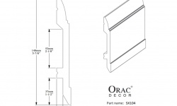 ORAC FLEX ПЛИНТУС 148x17x2000 мини 3 4