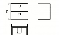 NK PACK NK CONCEPT 65 CM Комплект мебели со смесителем и зеркалом, grey oak/белый/хром мини 3 8