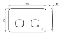 NOKEN CONCEPT Клавиша для двойного смыва, белый мини 3 2