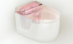 ART CERAM HYPE Умный подвесной унитаз 38x59 см, крышка биде в комплекте, белый матовый SANIGLAZE мини 3 5