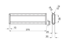 NOKEN NANTES Держатель полотенец двойной, хром мини 3 2
