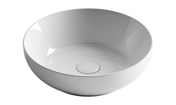 CERAMICANOVA Element Раковина накладная круглая 370х370хH110 мм, белый мини 1