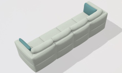 GAMADECOR FOLD S2 4 Диван на ножках в комплекте 354x108 см, Спецзаказ! мини 3 3