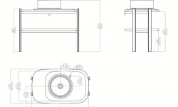 LANTIC BALDA Комплект мебели с раковиной, зеркалом, смесителем, DARK-AMERICANO/Matt Gun Metal PVD мини 3 5