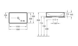VB ANTHEUS Комплект тумба с раковиной и зеркалом, Nero Marquina/ Альпийский белый/хром мини 3 2