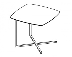 GAMADECOR EQUIS H370 Столик приставной, 600xН370x600 мм, XTone G4. Спецзаказ!