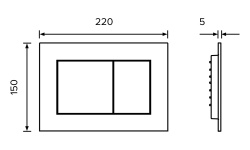 TECEbase 3.0 Комплект для установки подвесного унитаза с панелью TECEnow, белая матовая мини 3 2