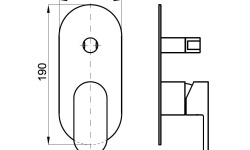 NOKEN PACK ROUND SHOWER Душевой комплект со смесителем и верхним душем 20 см, хром мини 3 4