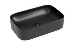 CERAMICANOVA Element Раковина накладная 605х380х150 мм, черный матовый мини 1