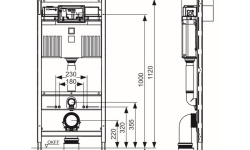TECEprofil Uni 2.0 Застенный модуль (h=1120 мм) для установки подвесного унитаза. мини 3 3