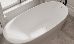 ALLEN BRAU KRION NEO Ванна Solid Stone отдельностоящая 1700х800 мм слив-перелив, белый матовый мини 3 4