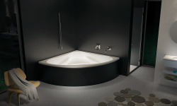 RIHO NEO Ванна акриловая угловая, 140x140 см, 235 л, белый мини 3 3