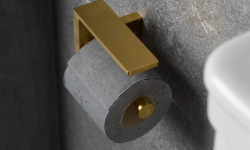 NOKEN URBAN C Держатель туалетной бумаги с крышкой, браш. золото мини 3 3