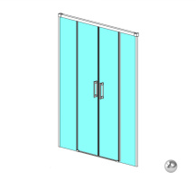 RADAWAY IDEA DWD 200 Дверь в нишу, раздвижная, 1985-2015хH2005 мм, хром/прозрачное