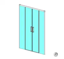 душевые ограждения RADAWAY IDEA DWD 200 Дверь в нишу, раздвижная, 1985-2015хH2005 мм, хром/прозрачное