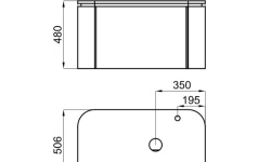 NOKEN FORMA Тумба подвесная для раковины, столешница Project Tech, 90 см, almond мини 3 2
