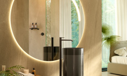 NOKEN ROUND Внешняя часть напольного смесителя для раковины, 5 л/мин, вылет 250 мм, черный матовый мини 3 3