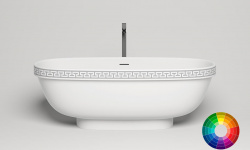 Salini GRECA MEANDER Ванна свободностоящая 1790x790x610 мм, S-stone, матовый, RAL полностью мини 1