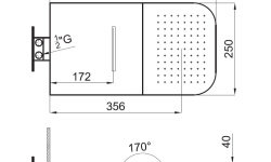 NOKEN FORMA Распылитель с функцией дождевого душа и каскада, 1/2”, 9 л/мин, хром мини 3 2