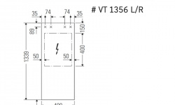 DUR VITRIUM Шкаф подвесной, петли справа, 400х1340 мм, 18 White Matt/49 Graphit Matt/black мини 3 3