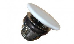 LAU Донный клапан незапираемый с керамической крышкой SaphirKeramik, белый
