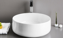 ART CERAM COGNAC Раковина на столешницу Ø42 см, glossy white мини 3 6