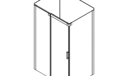 RAVAK Matrix MSDPS-120/90 Душевой уголок, 1185-1205х885-905хH1950 мм,левый, хром/прозрачное мини 1