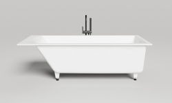 Salini CASCATA KIT Ванна встраиваемая 1806x802x593/610 мм, S-Sense - белый глянцевый/фурнитура белый мини 1