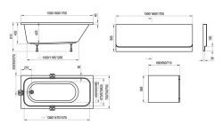 RAVAK CHROME Ванна акриловая 170x75 см., белый мини 3 2