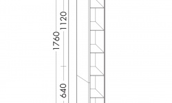 BURGBAD IVEO Пенал 1760х320х350 мм, 2 двери, петли справа, F2833 White high gloss/ручка профильG0161 мини 3 2