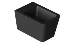 ALICE HIDE Биде подвесное, форма-квадрат, черный матовый мини 1