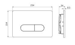 IS OLEAS M1 SmartFlush Механическая панель смыва, белый мини 3 2
