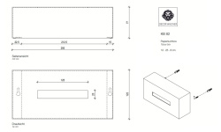 DW ROUND KB 82 Салфетница, H7.5x12x25 см, Хром мини 3 3
