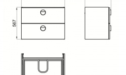 NK PACK NK CONCEPT 80 CM Комплект мебели со смесителем и зеркалом, grey oak/белый/хром мини 3 7