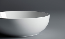 CERAMICANOVA Element Раковина накладная круглая 370х370хH110 мм, белый мини 3 4