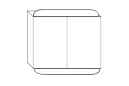 BURG B.ME Зеркальный шкаф, 800х200хН700 мм, F5981 White Matt