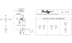 NICOLAZZI OLYMPUS Внешняя часть смесителя для раковины из стены, CROMO мини 3 3