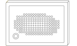 KRION PASSAGE Керамический поддон 90х72х7 см, отверстие 65 мм, белый мини 1