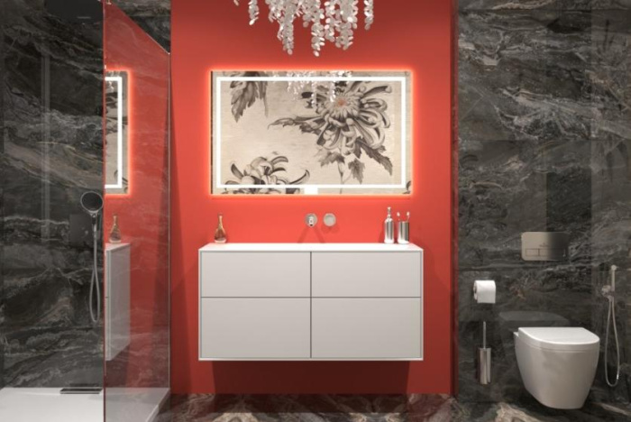 Особый шик: мрамор + хризантемы